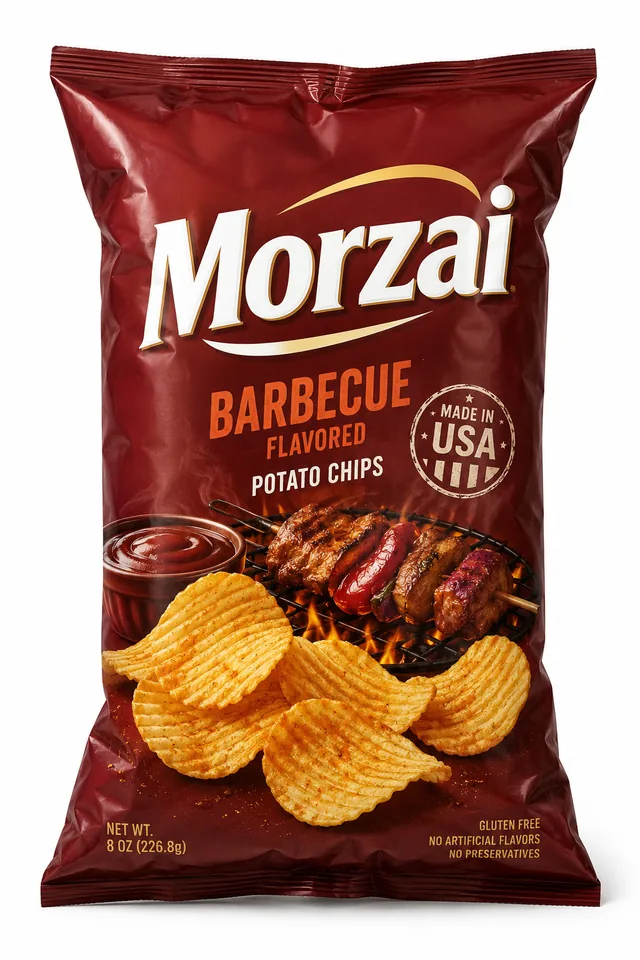Barbecue chips bag